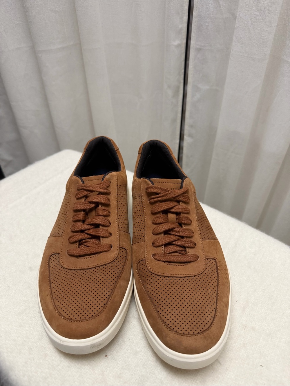 Cole Haan Men's Perforated Suede Sneakers in Chestnut